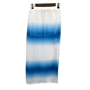 Spiaggia Dolce Blue White Ombre Swimsuit Cover-Up Skirt Size Small Beach NWT